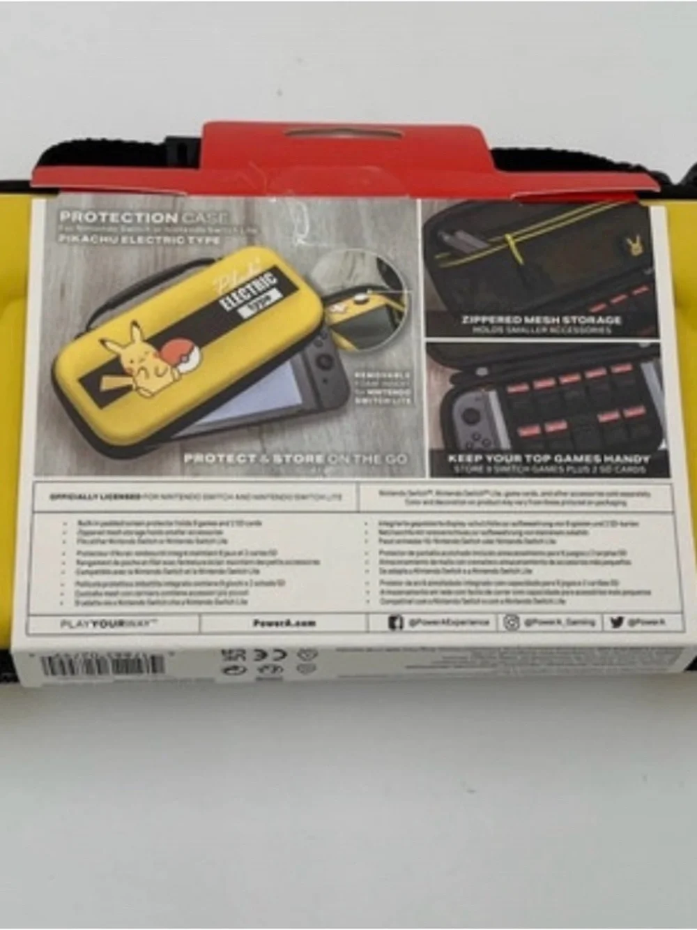 Pokémon Pikachu Protective Carrying Case for Nintendo Switch - Yellow/Black